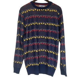 Faze 1 Christmas sweater lightbulbs blue red yellow